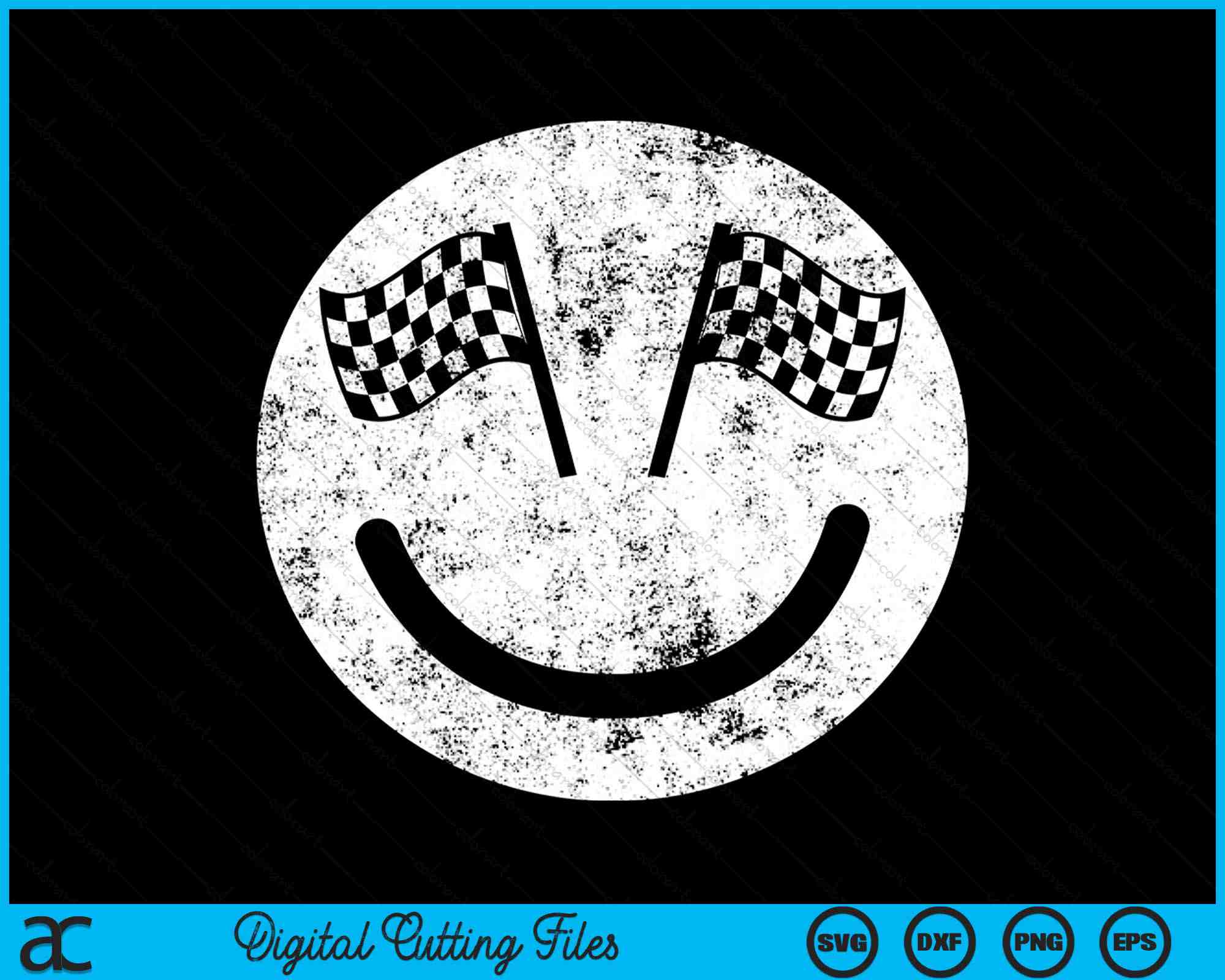 Racing Smile SVG PNG Digital Cutting Files – creativeusarts