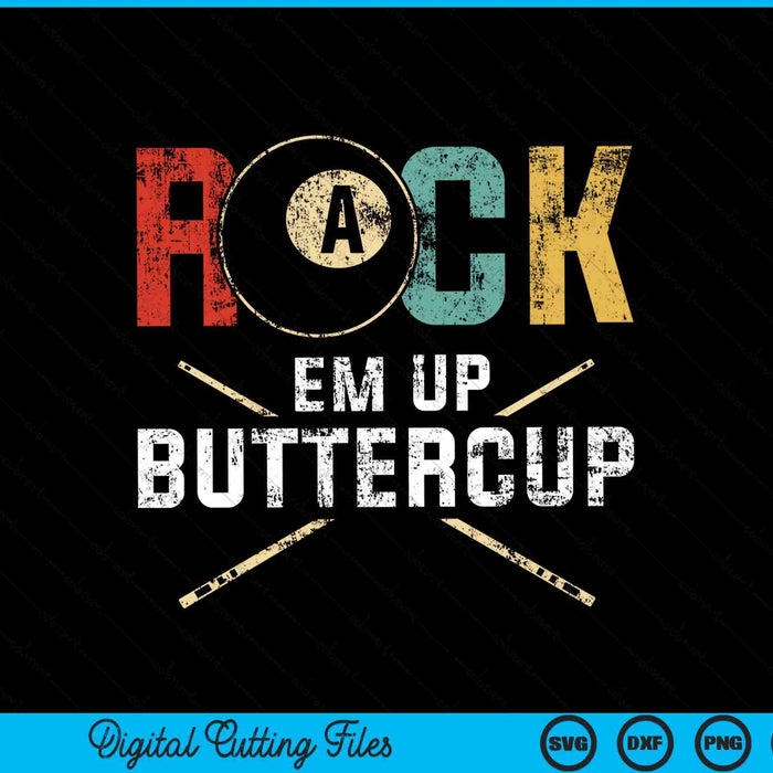Rack em up buttercup stick 8 ball pool SVG cut file