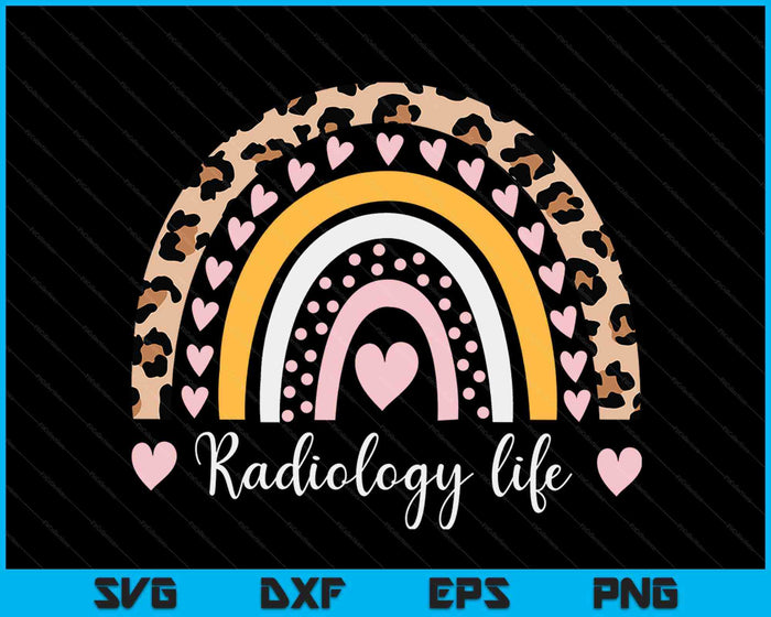 Radiologie Life Technician X-Ray Tech Rainbow Boho Verpleegkundige SVG PNG Digitale Snijbestanden