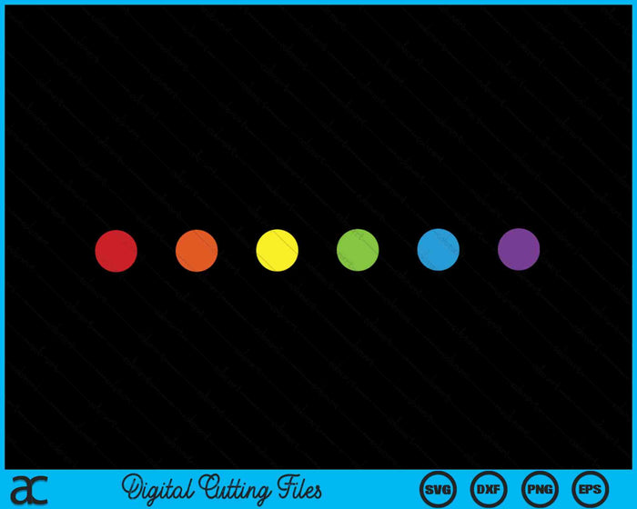 Rainbow Polka Dot Gay Pride Colors LGBTQ Ally SVG PNG Cutting Printable Files