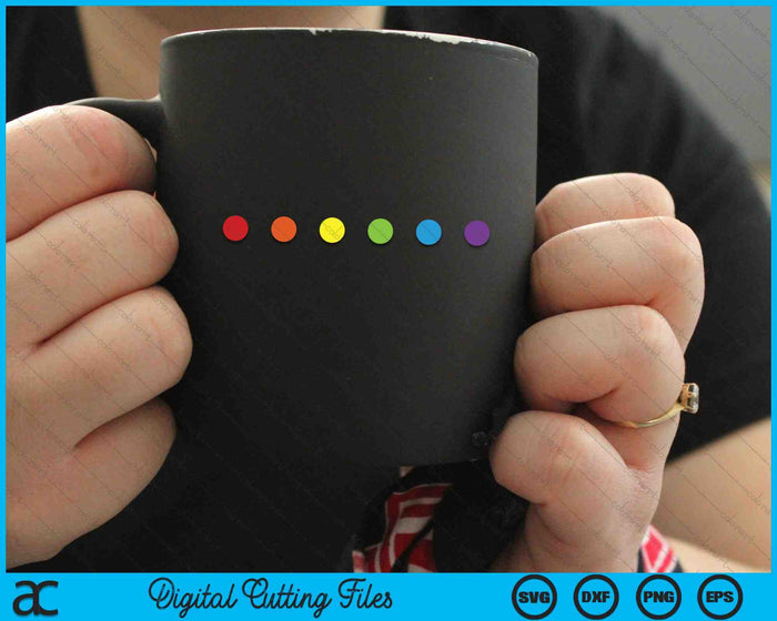 Rainbow Polka Dot Gay Pride Colors LGBTQ Ally SVG PNG Cutting Printable Files