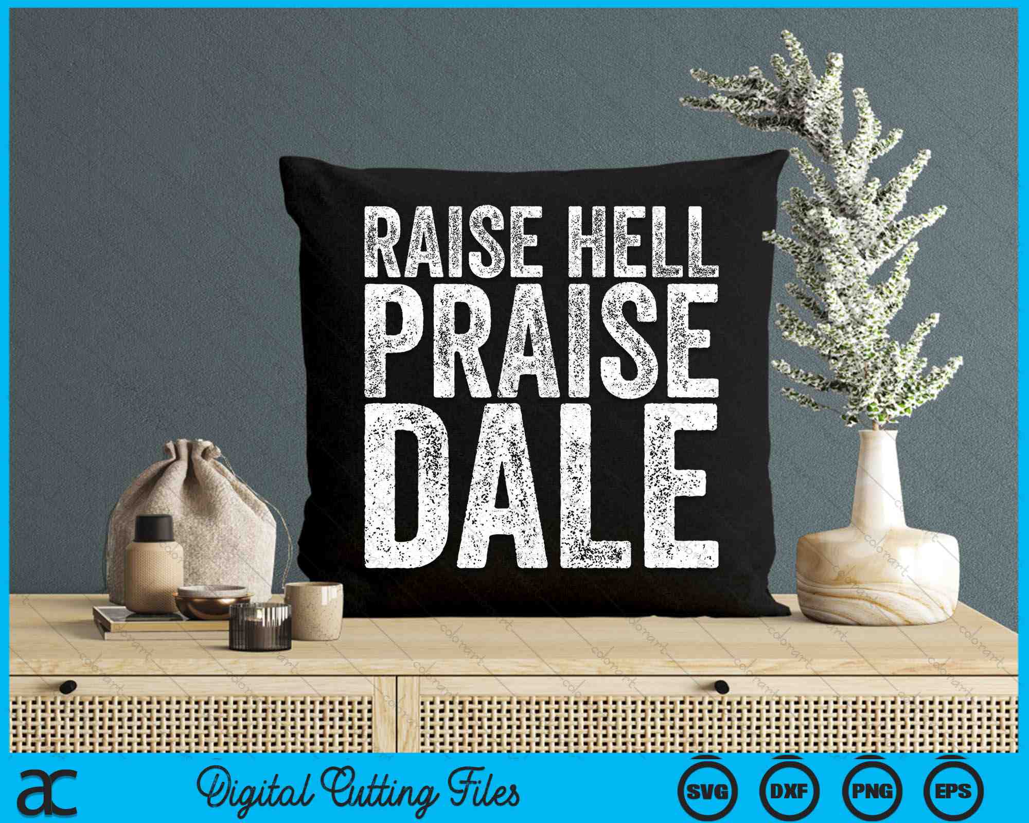 Praise Postcode Printable Raise Hell Praise Dale SVG PNG Printable Files – creativeusarts