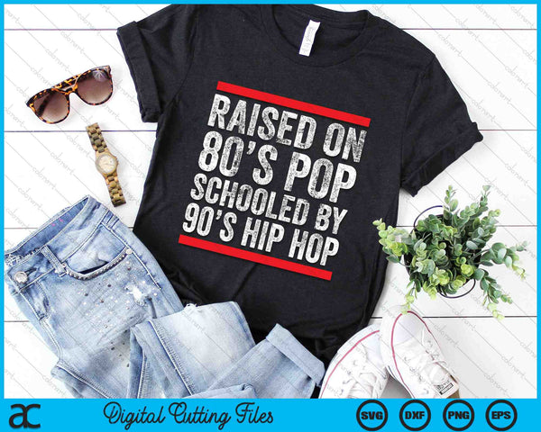 Opgegroeid op 80's Hip Hop Old School 90s Muziek 80's Born SVG PNG Digitale Snijbestanden