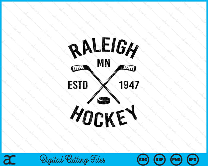 Raleigh Minnesota Ice Hockey Sticks Vintage Gift SVG PNG Digital Cutting Files