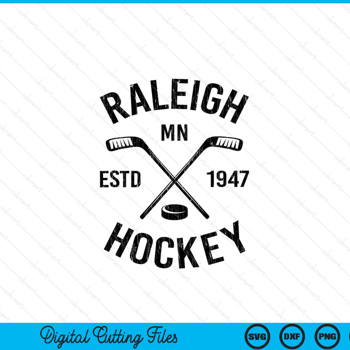 Raleigh Minnesota Ice Hockey Sticks Vintage Gift SVG PNG Digital Cutting Files