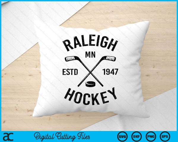 Raleigh Minnesota Ice Hockey Sticks Vintage Gift SVG PNG Digital Cutting Files