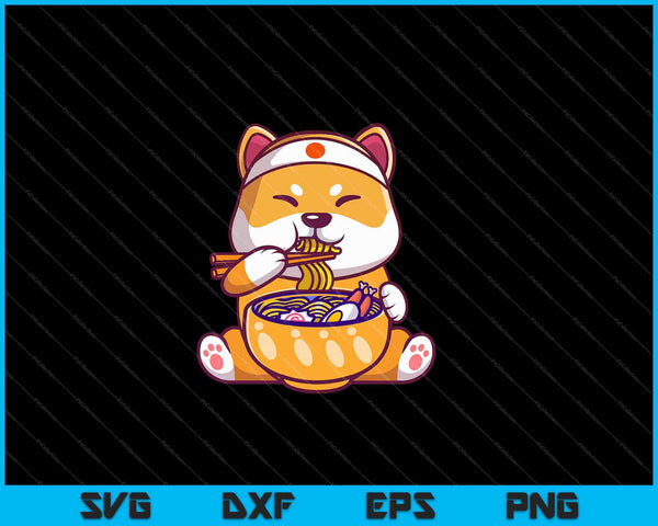 Ramen Cat Kawaii Anime Japonés Kawaii Neko SVG PNG Cortando Archivos Imprimibles