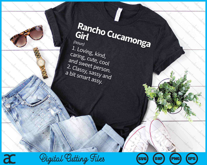 Rancho Cucamonga Girl CA California Home Roots SVG PNG Archivos de corte digital