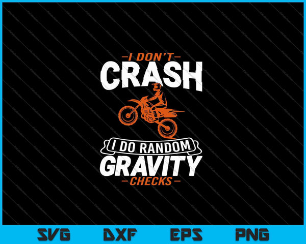 Comprobaciones de gravedad aleatorias Motocross &amp; Dirt Bike SVG PNG Cortando archivos imprimibles
