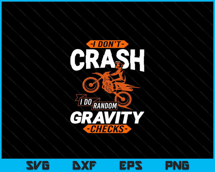 Willekeurige zwaartekrachtcontroles Motocross & Dirt Bike SVG PNG digitale snijbestanden