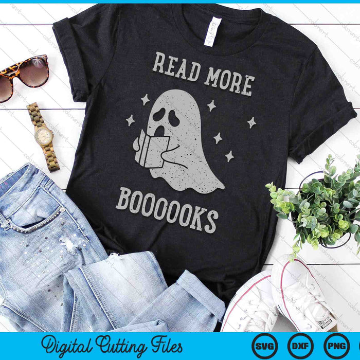 Read More Boooooks Cute Ghost Read More Boooooks Halloween SVG PNG Digital Cutting Files