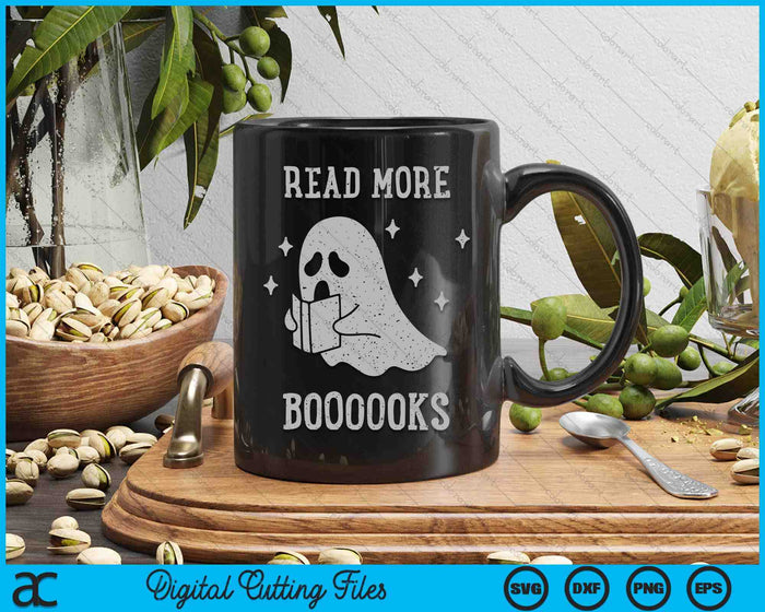 Read More Boooooks Cute Ghost Read More Boooooks Halloween SVG PNG Digital Cutting Files