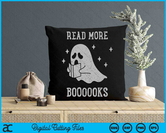 Read More Boooooks Cute Ghost Read More Boooooks Halloween SVG PNG Digital Cutting Files