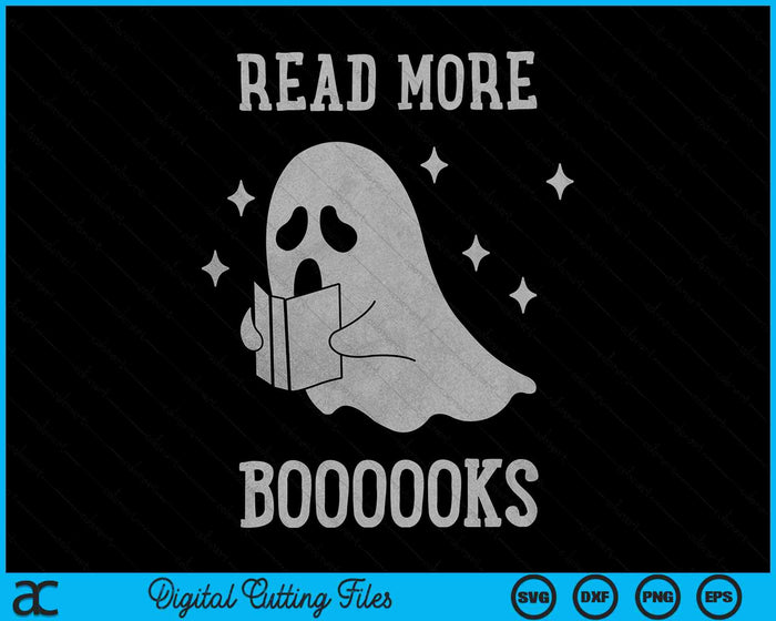 Lees meer boeken Halloween Ghost SVG PNG digitale snijbestanden