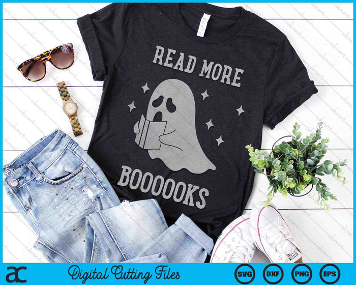 Lees meer boeken Halloween Ghost SVG PNG digitale snijbestanden