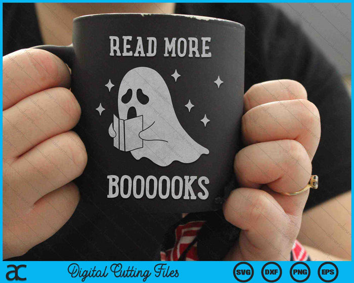 Lees meer boeken Halloween Ghost SVG PNG digitale snijbestanden