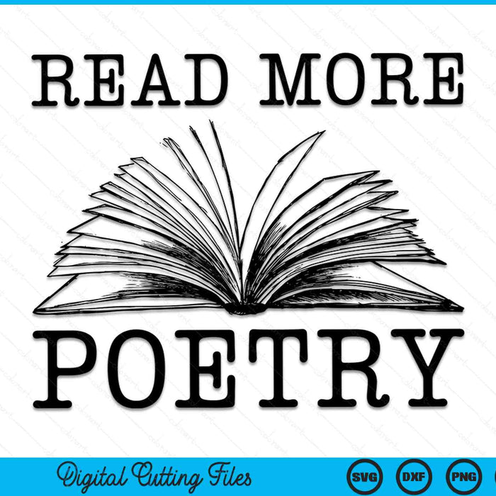 Read more poetry literature lover writer poet SVG PNG cut file for Cricut