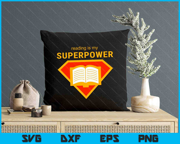 Reading Is My Superpower Cute Read More SVG PNG Digital Printable Files
