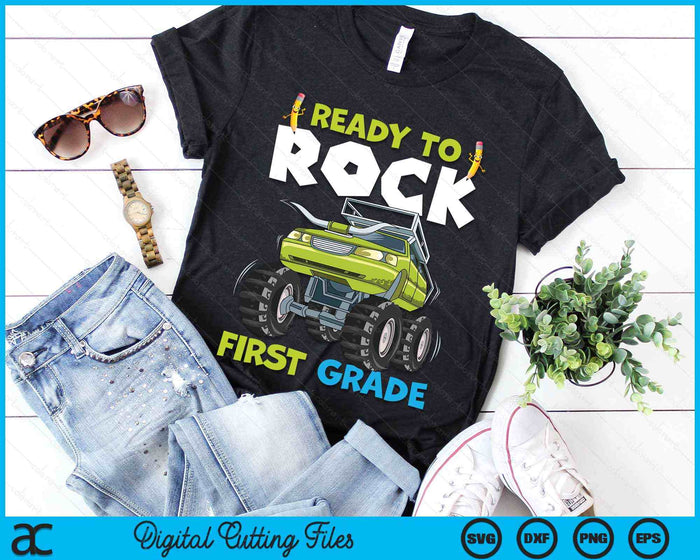 Ready To Rock First Grade First Day Of First Grade For Kids SVG PNG Digital Cutting Files