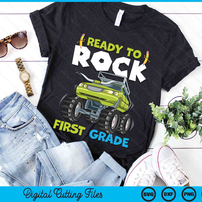 Ready To Rock First Grade First Day Of First Grade For Kids SVG PNG Digital Cutting Files