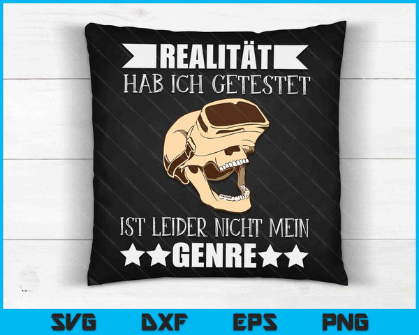 Realitat Hab Ich Getest Is Leider Nicht Mein Genre VR Halloween SVG PNG digitale snijbestanden