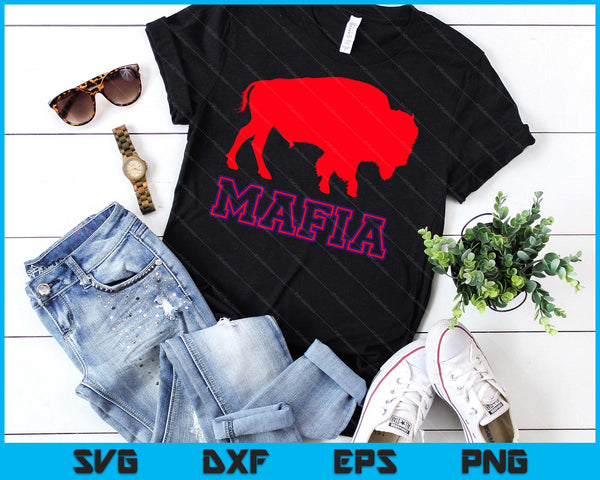 Red Buffalo Mafia Funny SVG PNG Digital Printable Files