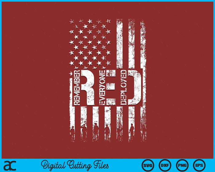 Red Friday Military Memorial Day Veterans Family 4th Of July SVG PNG Digital Cutting Files