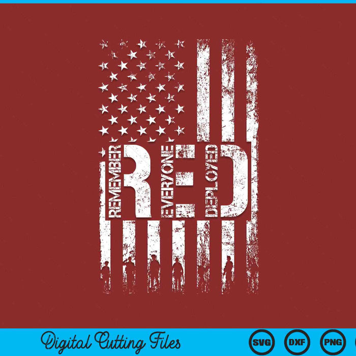 Red Friday military Memorial Day Veterans family 4th of July SVG cut file