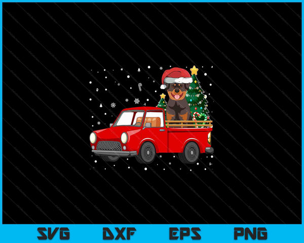 Red Heeler Ride Red Truck Christmas Australian Cattle Dog SVG PNG digitale snijbestanden