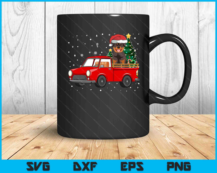 Red Heeler Ride Red Truck Christmas Australian Cattle Dog SVG PNG Digital Cutting Files