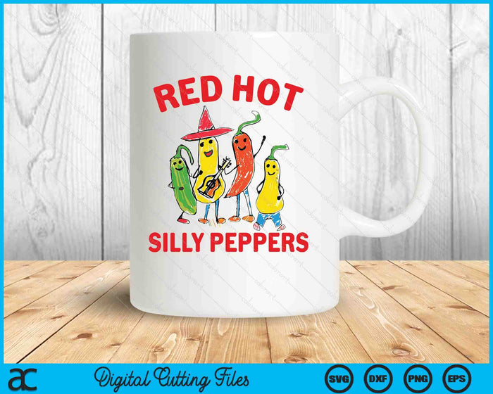 Red Hot Silly Peppers SVG PNG Digital Printable Files