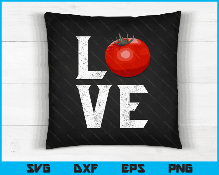 Red Tomato Gardener I Love Gardening Vegetables Vegan Food SVG PNG Digital Printable Files