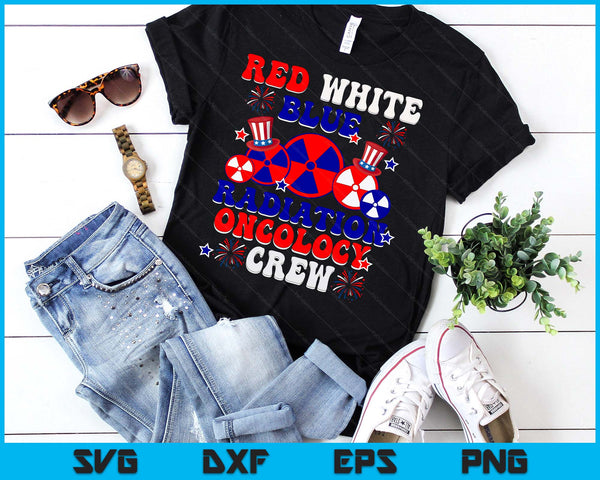Red White And Blue Radiation Oncology Crew RT 4th Of July SVG PNG Digital Printable Files