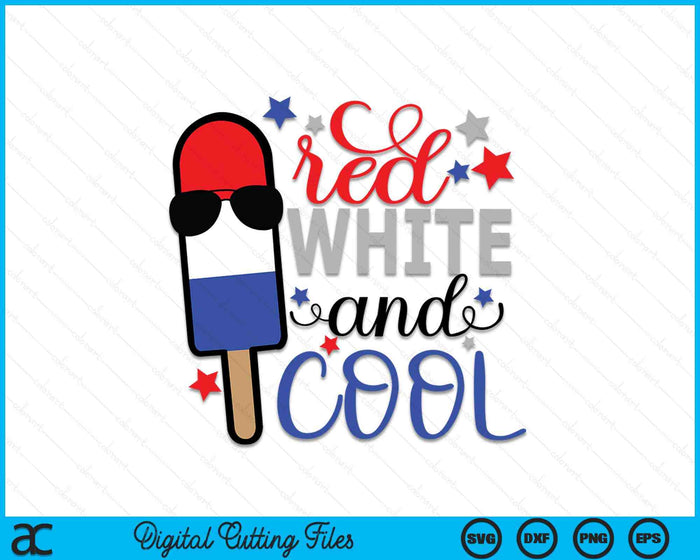 Red White And Cool SVG PNG Digital Cutting Files