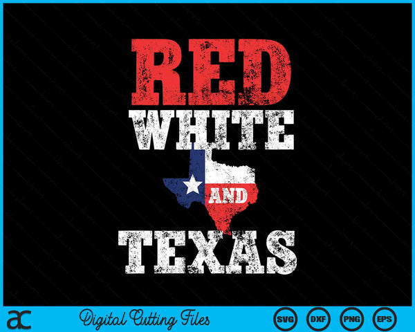 Red White And Texas Rodeo Pride Cowboy SVG PNG Digital Cutting Files