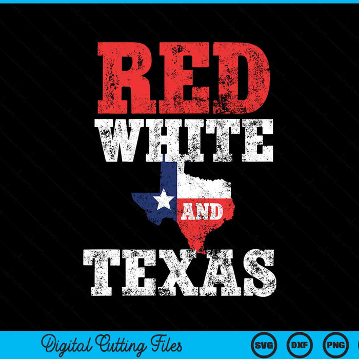 Red White And Texas Rodeo Pride Cowboy SVG PNG Digital Cutting Files
