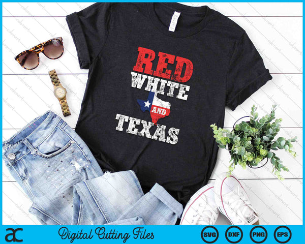 Red White And Texas Rodeo Pride Cowboy SVG PNG Digital Cutting Files