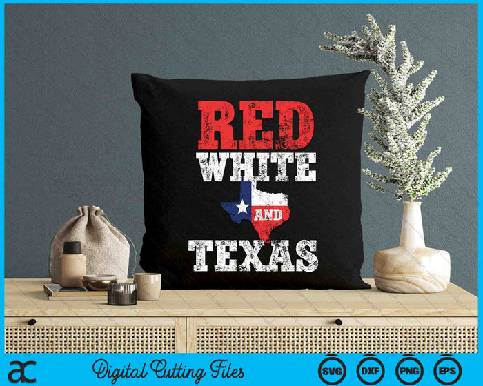 Red White And Texas Rodeo Pride Cowboy SVG PNG Digital Cutting Files