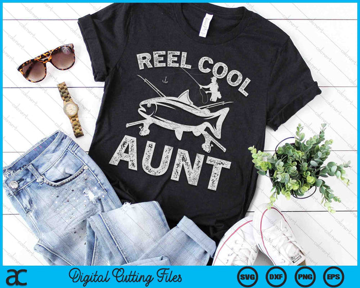 Reel Cool Aunt Mother's Day SVG PNG Digital Cutting Files