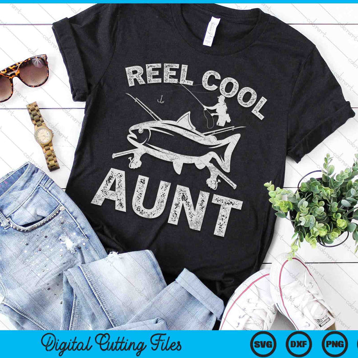 Reel Cool Aunt Mother's Day SVG PNG Digital Cutting Files