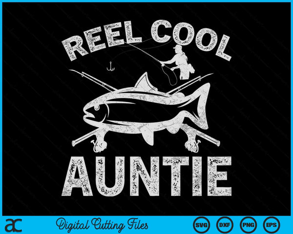 Reel Cool Auntie Mother's Day SVG PNG Digital Cutting Files