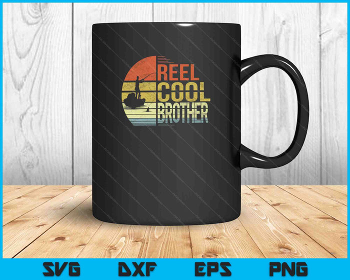 Reel Cool Brother Fishing SVG PNG snijden afdrukbare bestanden