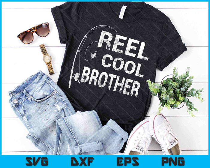 Carrete Cool Brother Pesca SVG PNG Cortar archivos imprimibles