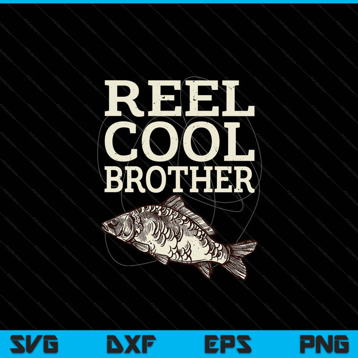 Reel cool brother fly fishing walleye fishing pole SVG cut file