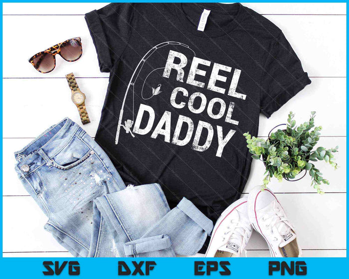 Carrete Cool Daddy Pesca SVG PNG Cortar archivos imprimibles