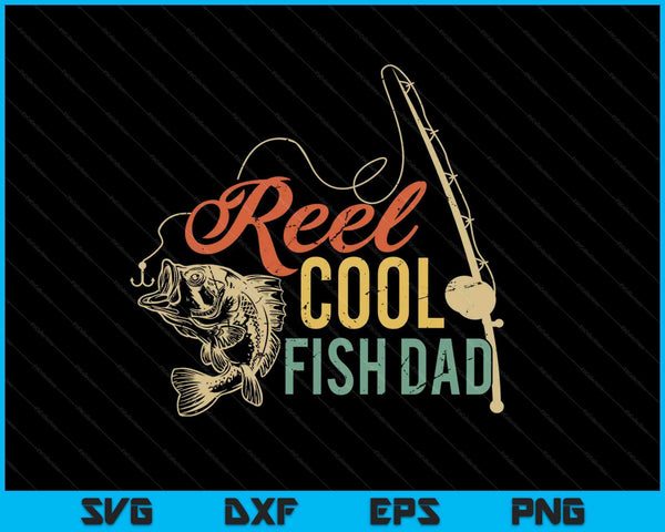 Reel Cool Fish papa vaders dag SVG PNG snijden afdrukbare bestanden