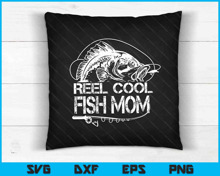 Carrete Cool Fish Mamá SVG PNG Archivos de corte digital