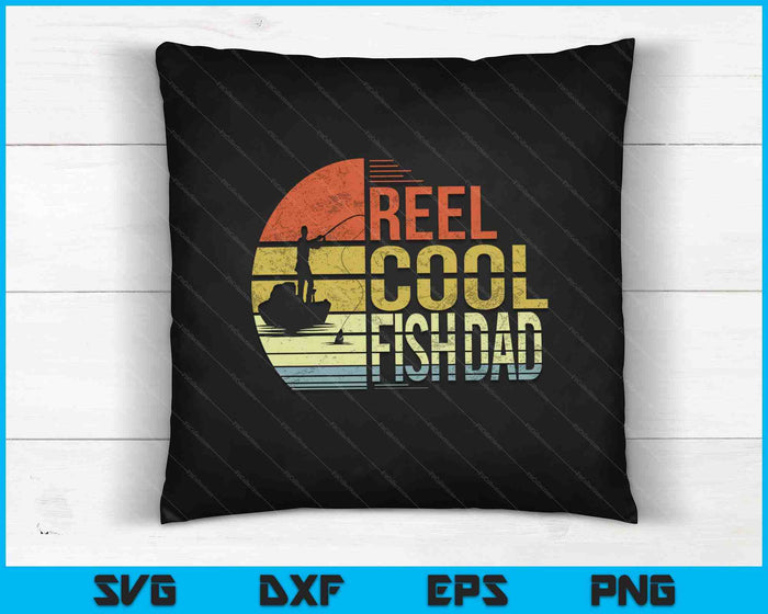 Reel Cool Fish papa SVG PNG snijden afdrukbare bestanden