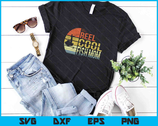 Reel Cool Fish mom SVG PNG Cutting Printable Files - on a t-shirt