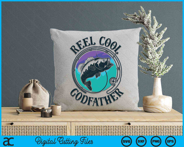 Reel Cool Godfather Fishing Godfather Gifts Father's Day Fisherman SVG